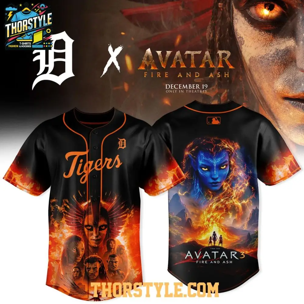 Detroit Tigers Avatar 3 Fire And Ash 2025 Personalized Baseball Jersey