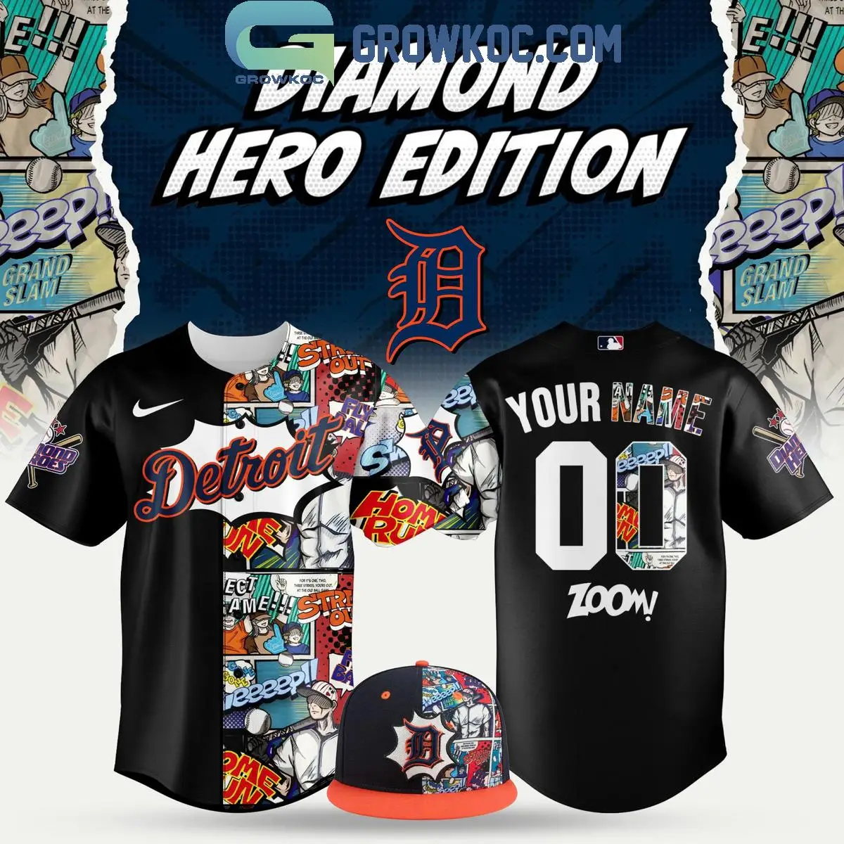 Detroit Tigers Diamond Hero 2025 Personalized Jersey