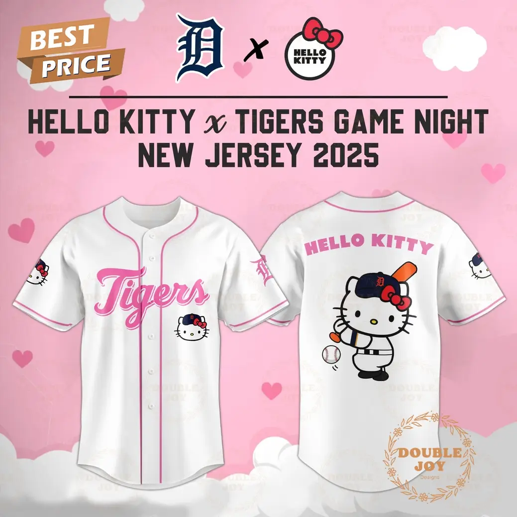 Detroit Tigers Hello Kitty X Cubs Game Night 2025 New Limited Edition Baseball Jersey