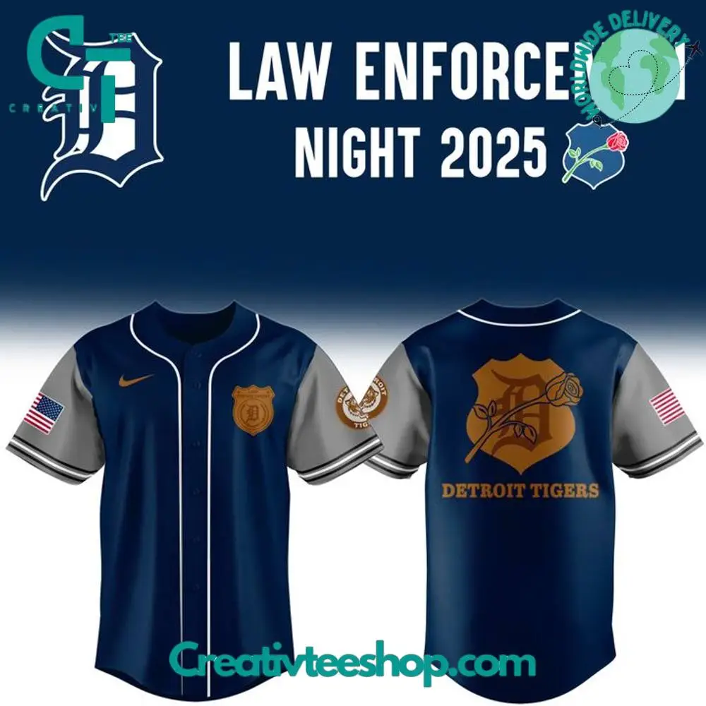 Detroit Tigers Law Enforcement Night 2025 Special Baseball Jersey