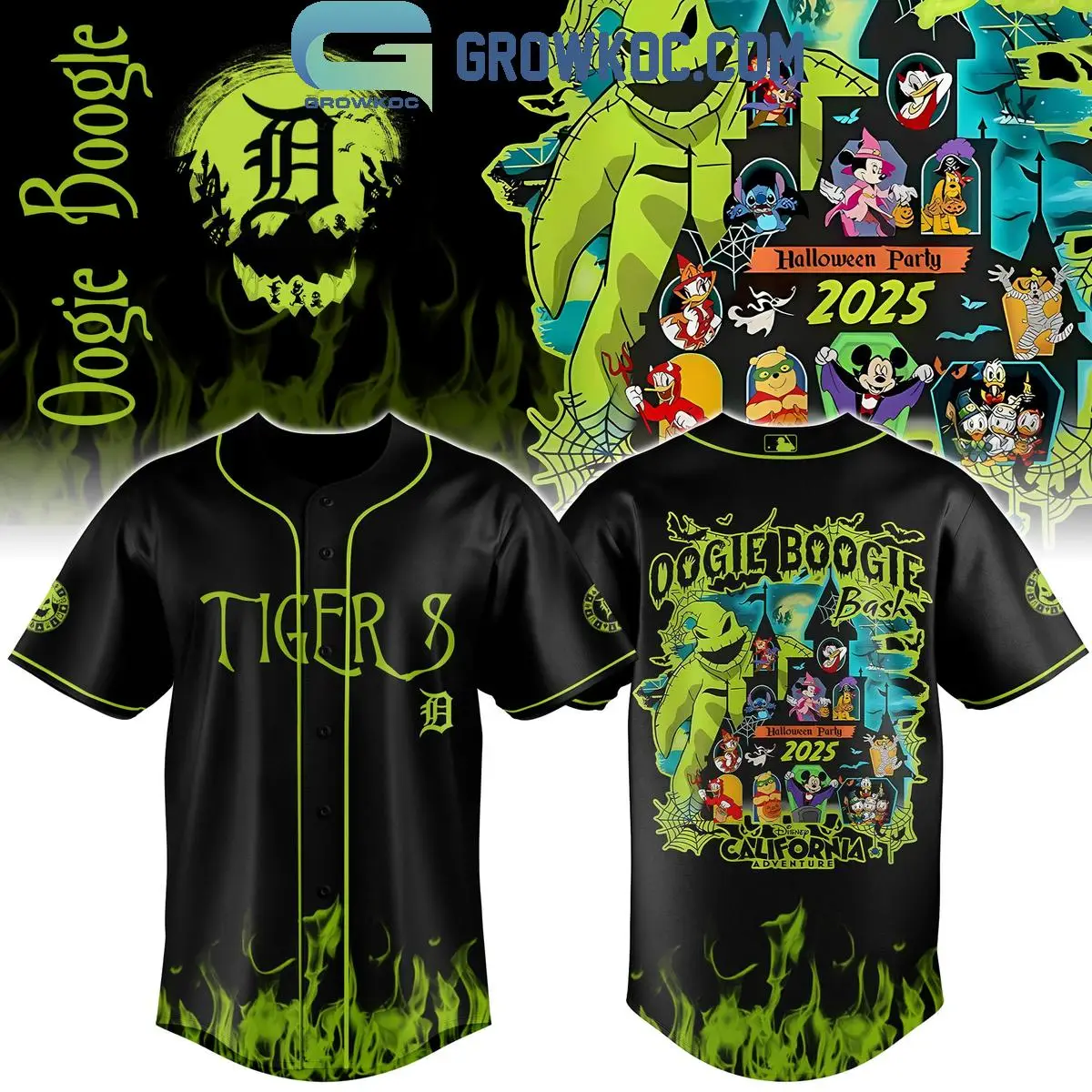 Detroit Tigers Mix Oogie Boogie Bash Halloween Party 2025 Jersey