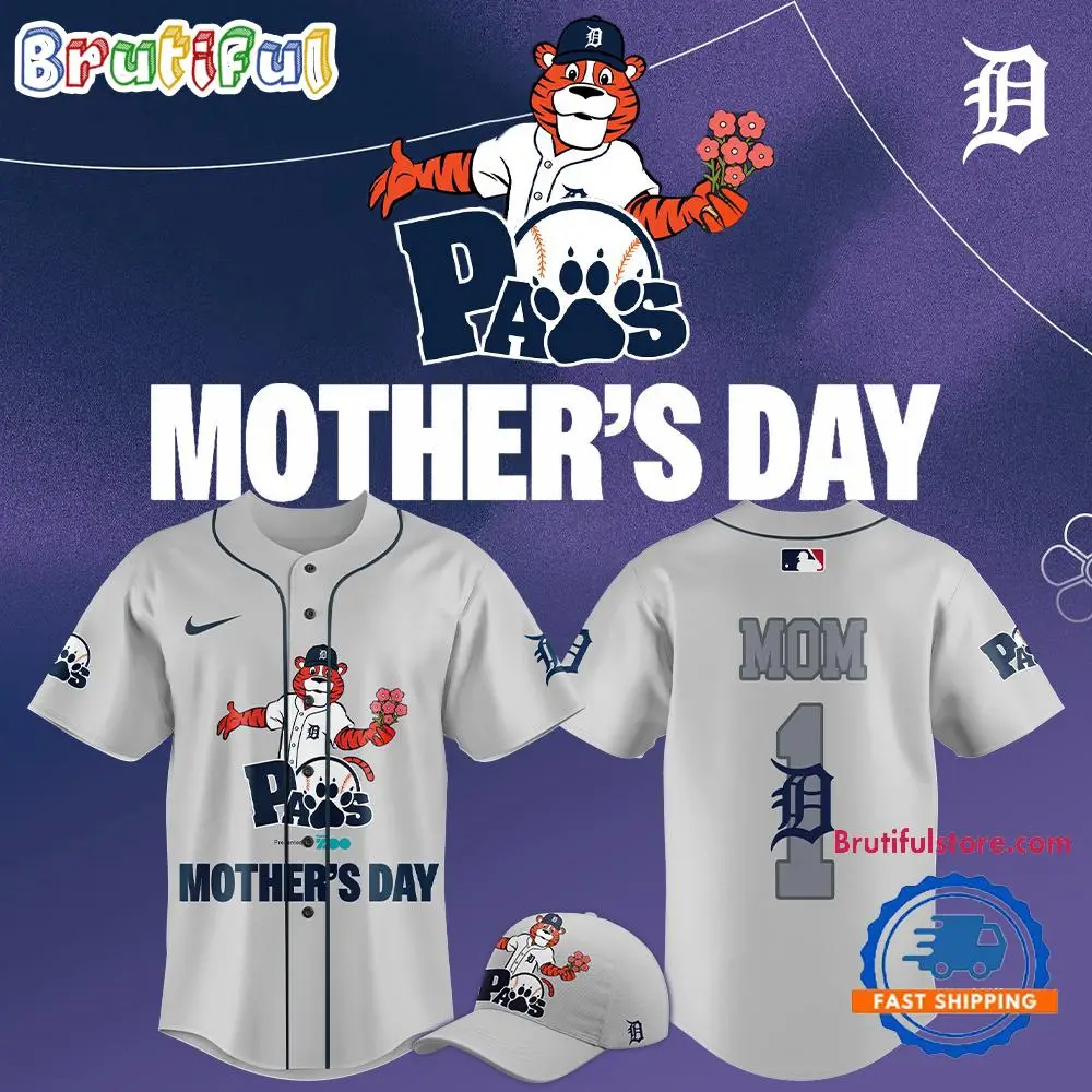 Detroit Tigers Mother’s Day MOM 2025 Jerseys Shirt