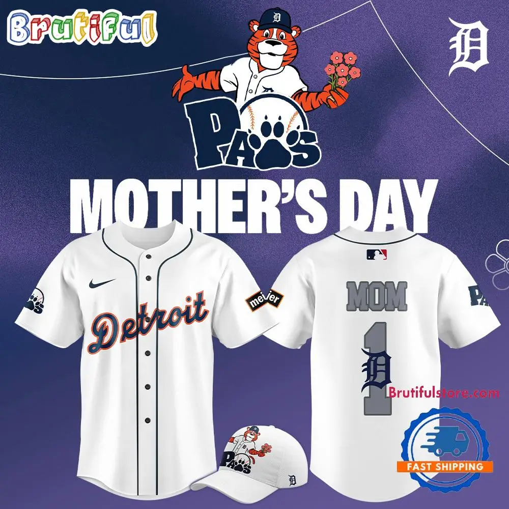Detroit Tigers Mother’s Day MOM 2025 White Jerseys