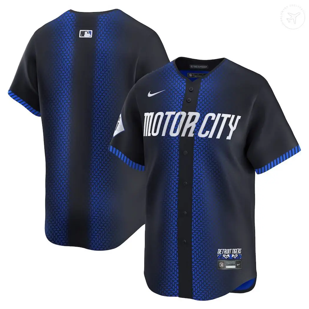 Detroit Tigers Navy 2024 City Connect Baseball Jersey