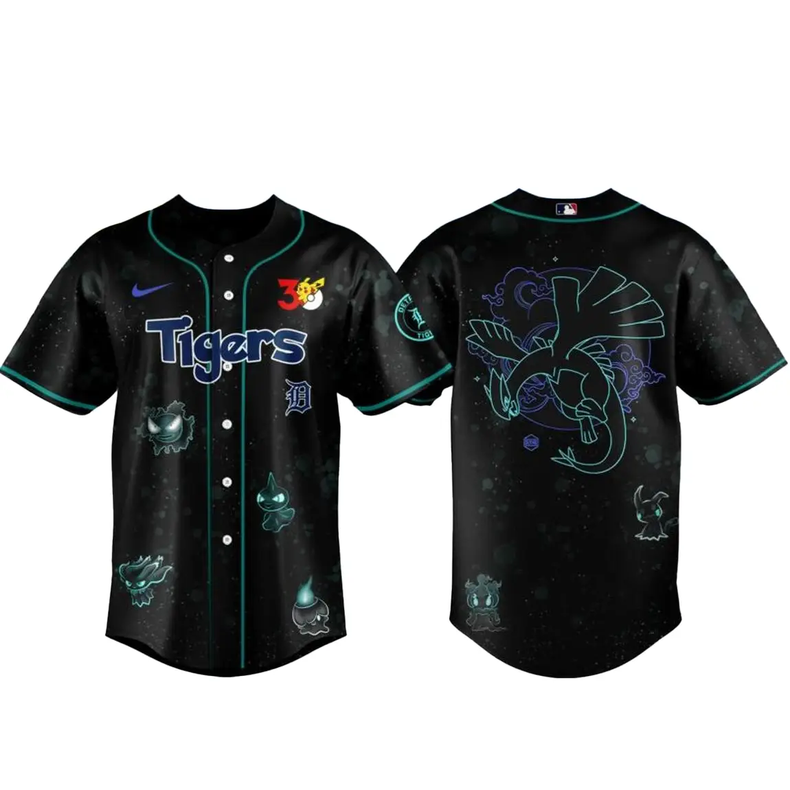 Detroit Tigers Pokemon 30th Anniversary 1996-2026 Baseball Jersey - Tazila