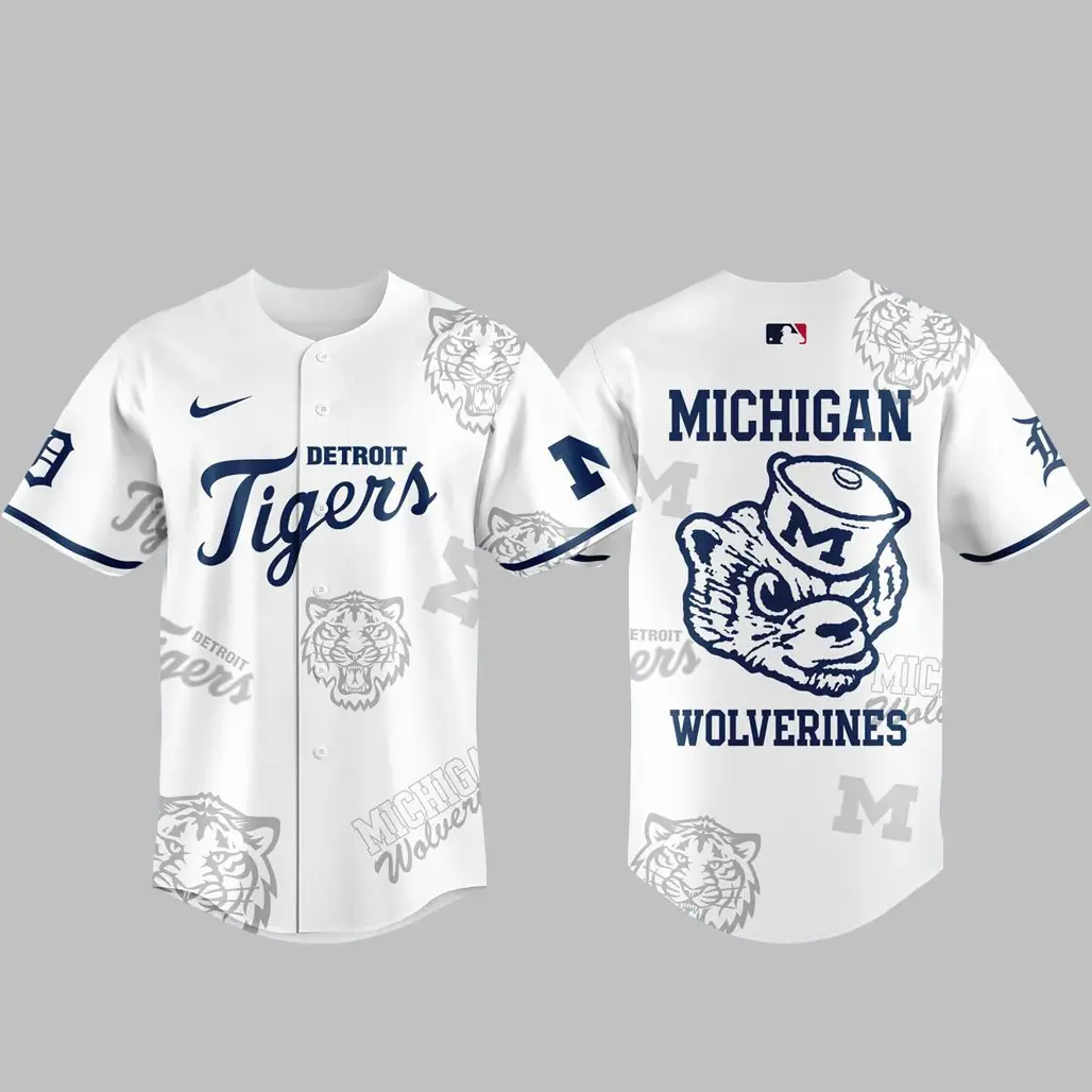 Detroit Tigers University of Michigan Night 2026 Baseball Jersey - Tazila