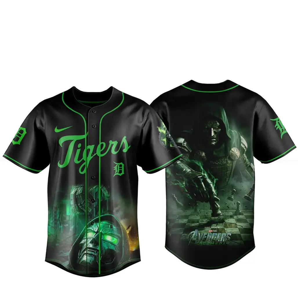 Detroit Tigers x Avengers Doomsday 2026 It All Leads To Doom Baseball Jersey - Tazila