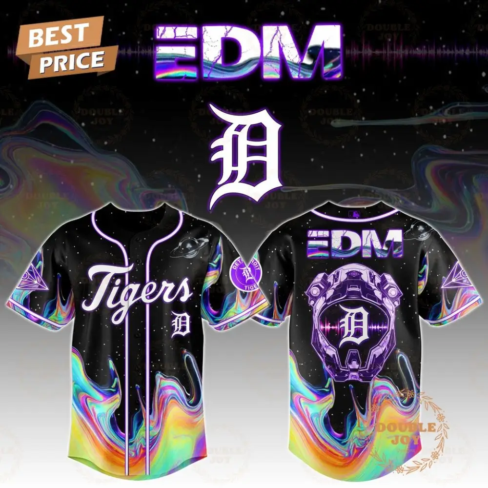 Detroit Tigers X Edm Pulsebeat Jersey Galaxy Edition Baseball Jersey