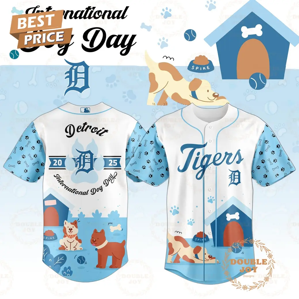 Detroit Tigers x International Dog Day 2025 Limited Edition Baseball Jersey