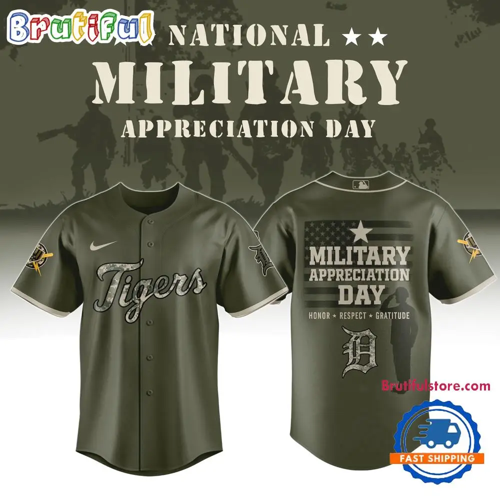 Detroit Tigers X Military Appreciation Day 2025 Baseball Jersey