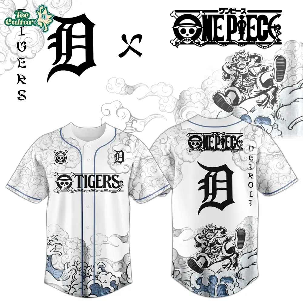 Detroit Tigers x One Piece Jersey 2026 Luffy Gear 5