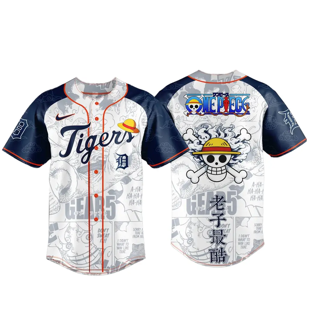 Detroit Tigers x One Piece Night 2026 Game Baseball Jersey - Tazila Detroit Tigers x One Piece Night 2026 Game Baseball Jersey - Tazila - Image 1