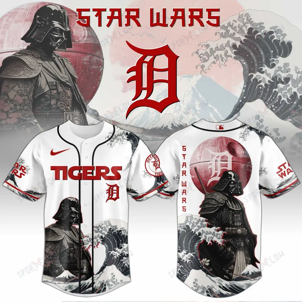 Detroit Tigers X Star Wars Darth Vader Japanese Aesthetic Baseball Jersey