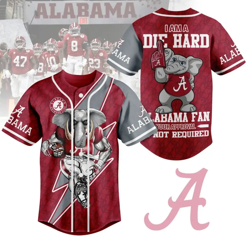 Die-Hard Alabama Fan Jersey – Bold Crimson Tide Spirit Wear For True Supporters