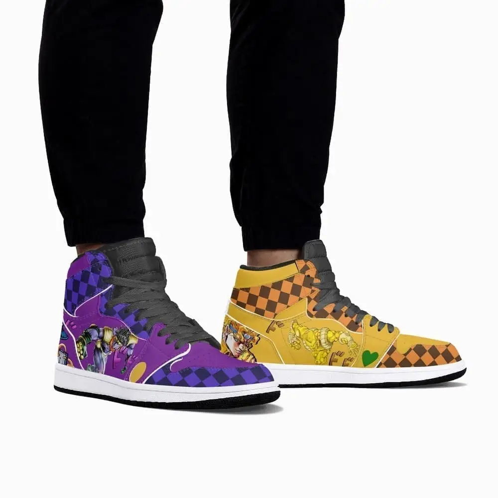 Dio Brando vs Jotaro Kujo Air Jordan 1 High Top Shoes Dio Brando vs Jotaro Kujo Air Jordan 1 High Top Shoes - Image 1
