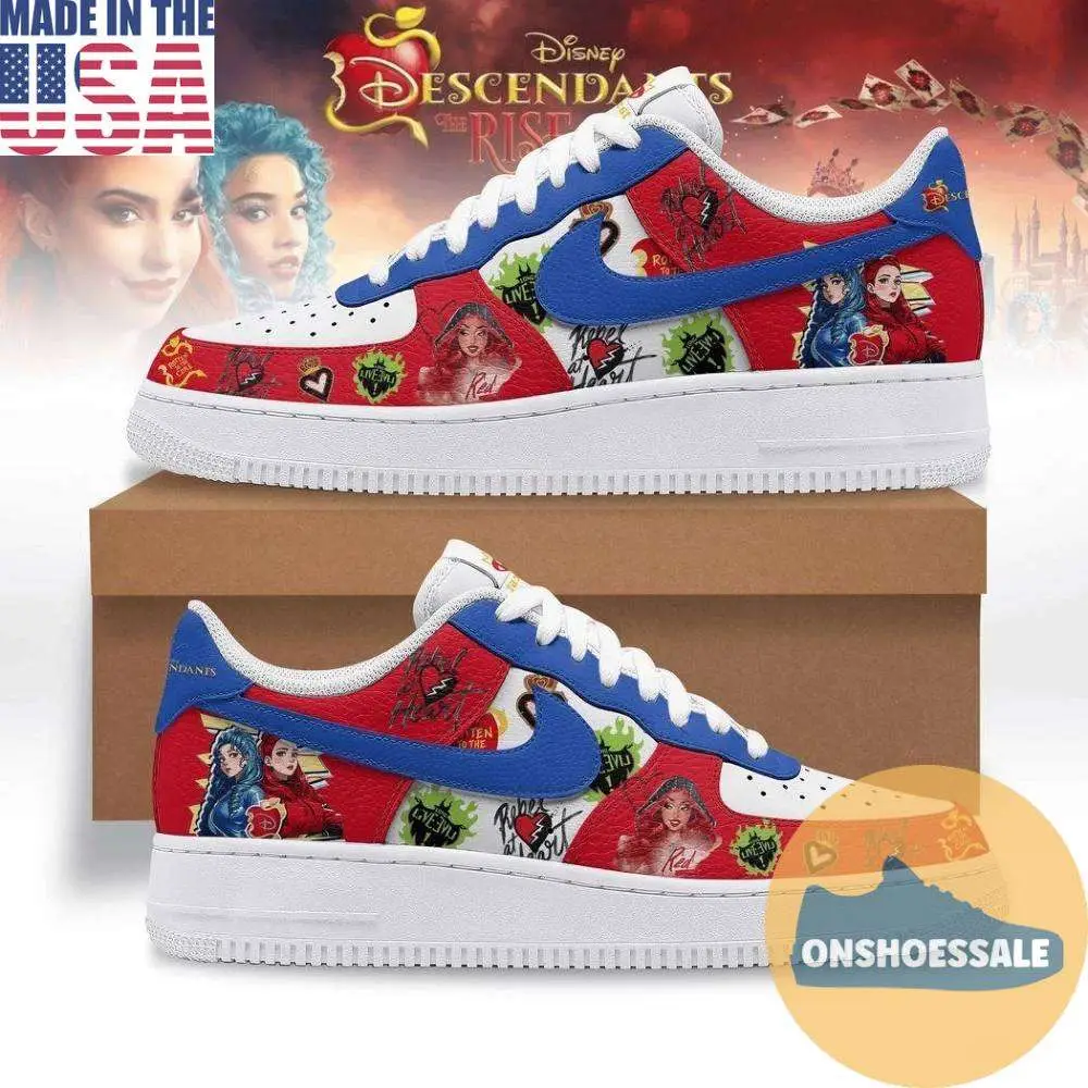 Disney Descendants The Rise Air Force 1 Sneaker, Gift For Fans - Best Gift Shoes