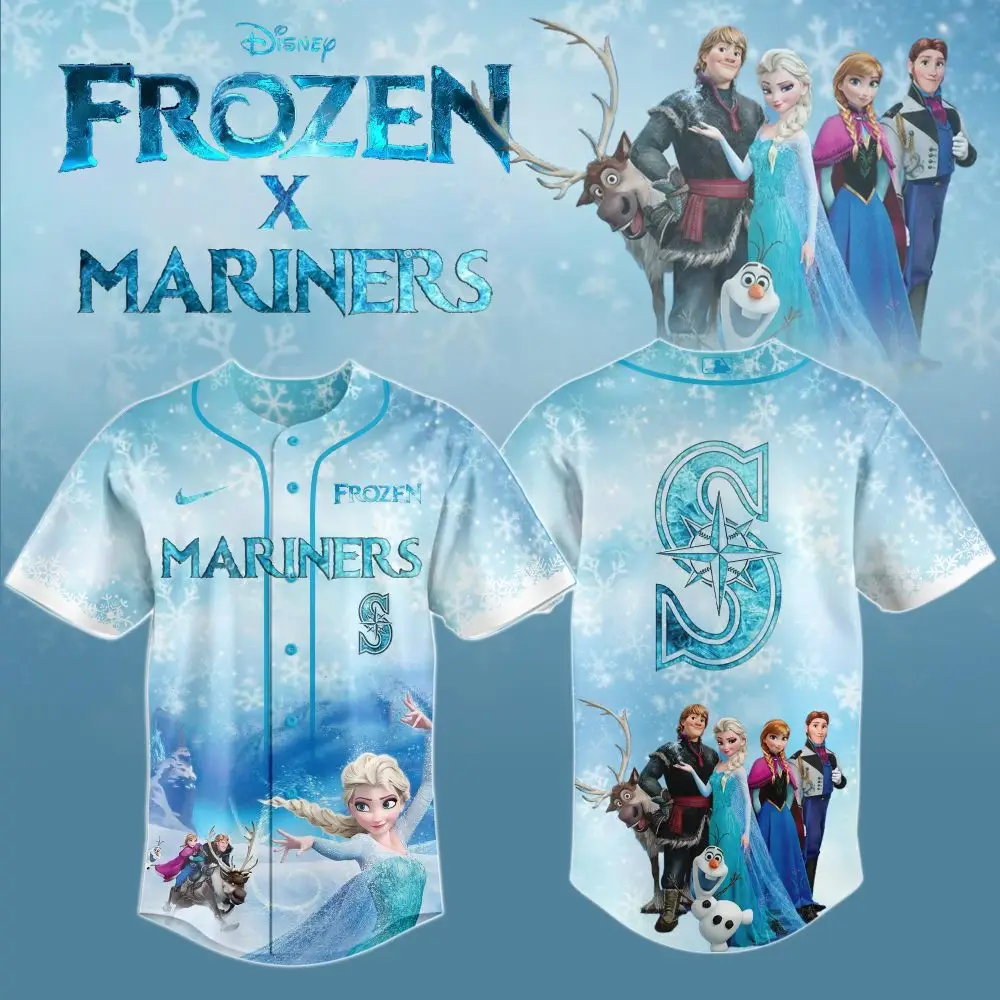 Disney Frozen X Mariners Baseball Jersey – Limited Edition Fan Gear For Kids & Adults