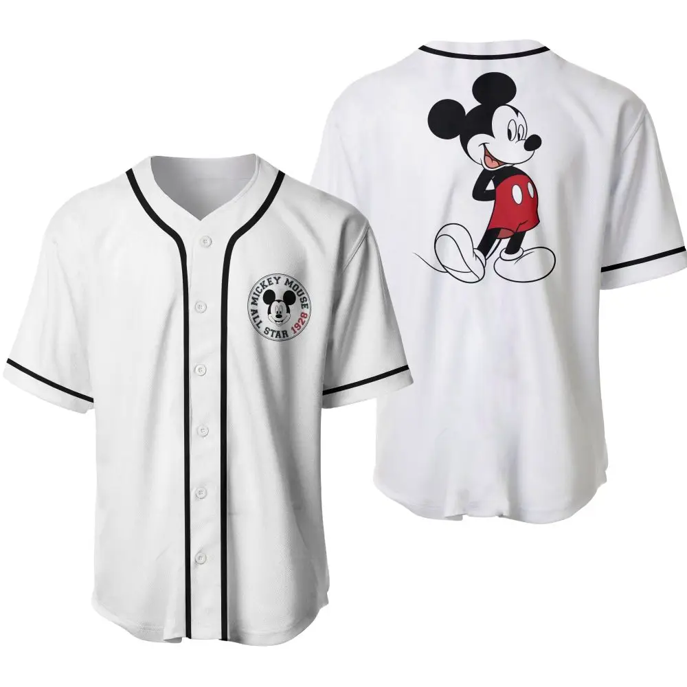 Disney Mickey Mouse Baseball Jersey – Classic Style For Fans!