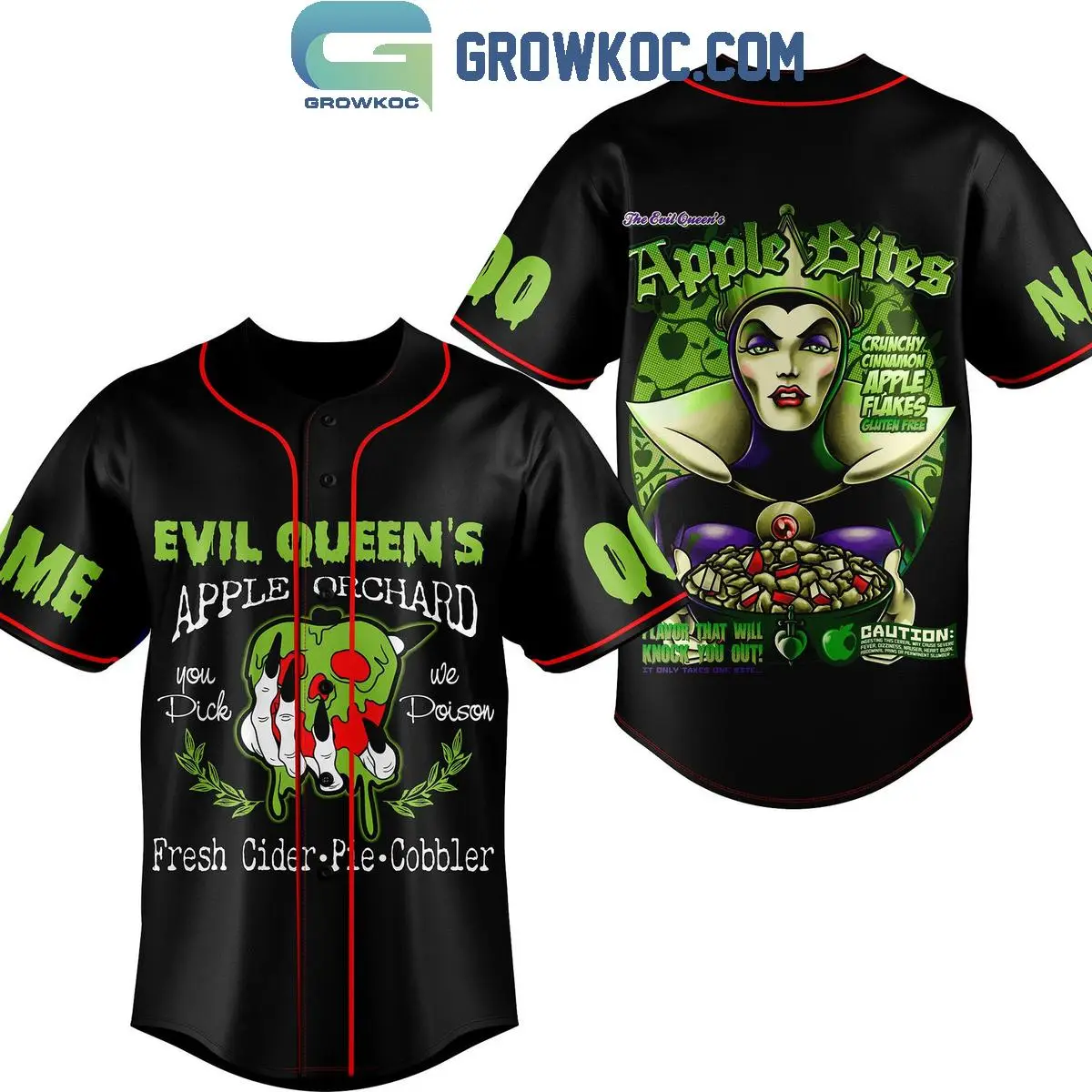 Disney Snow White's Villian Queen Personalized Baseball Jersey