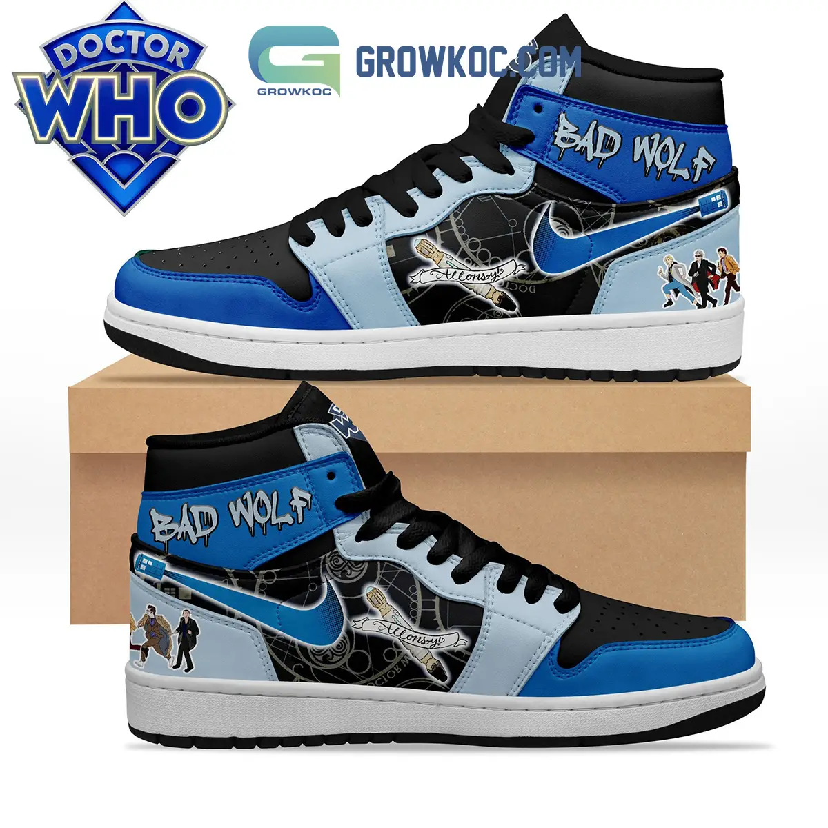 Doctor Who Bad Wolf Fan Air Jordan 1 Shoes