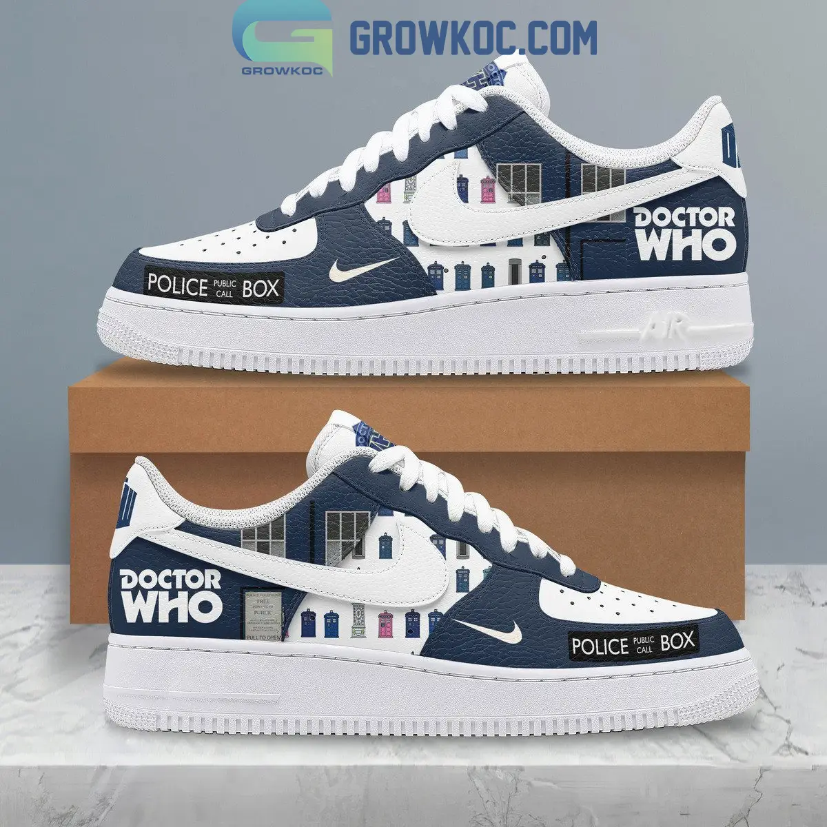 Doctor Who Police Public Call Box Air Force 1 Shoes