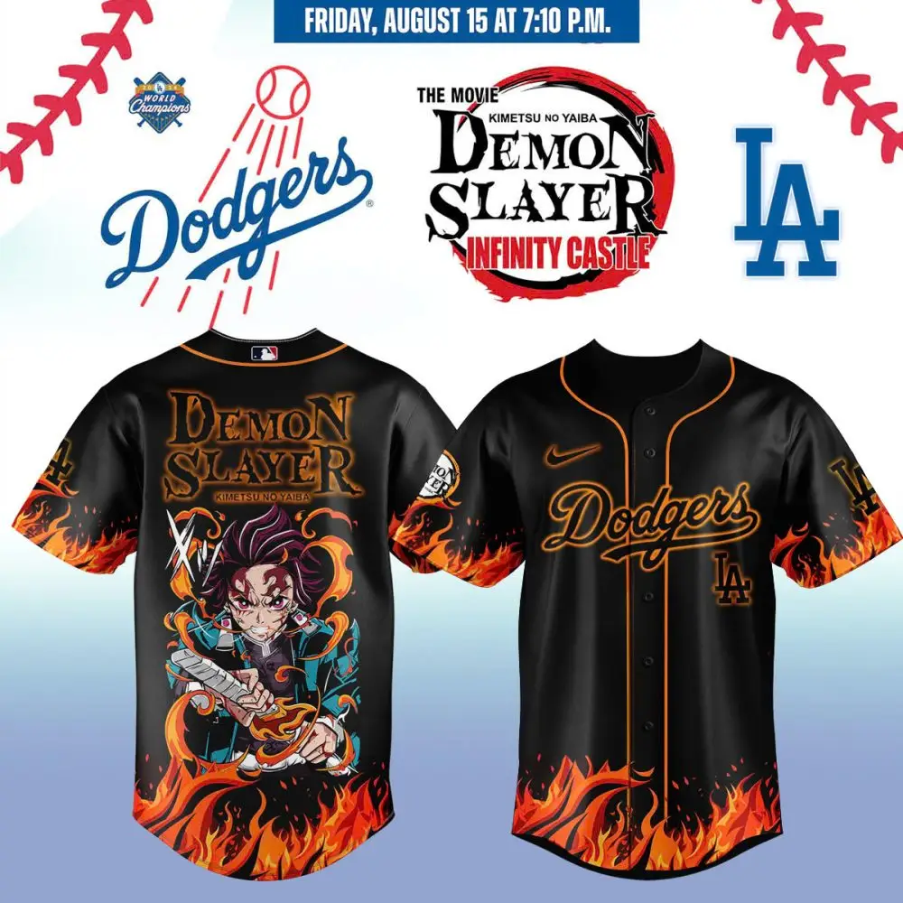 Dodgers X Demon Slayer Limited Edition Jersey – Exclusive Anime Baseball Gear