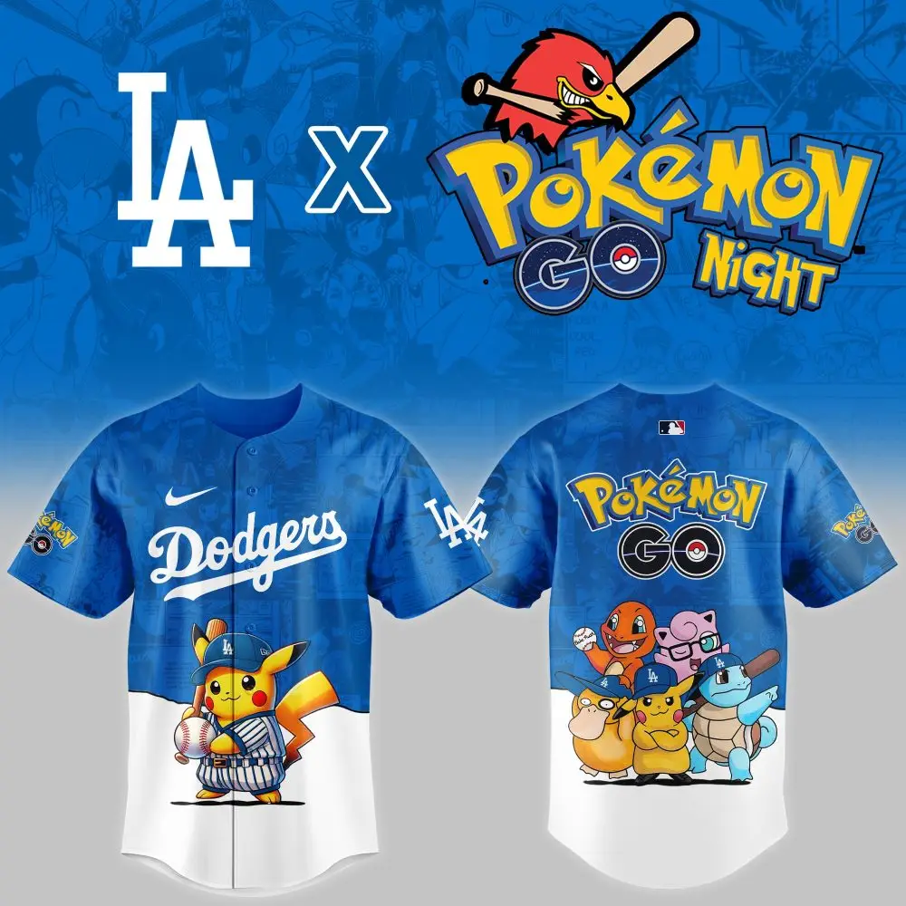 Dodgers X Pokémon Go Night Jersey – Limited Edition Pikachu Baseball Shirt
