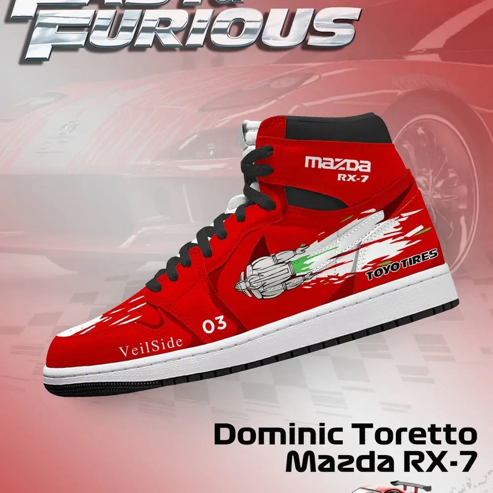 Dominic Toretto RX-7 V.3 Fast and Furious High Top Shoes