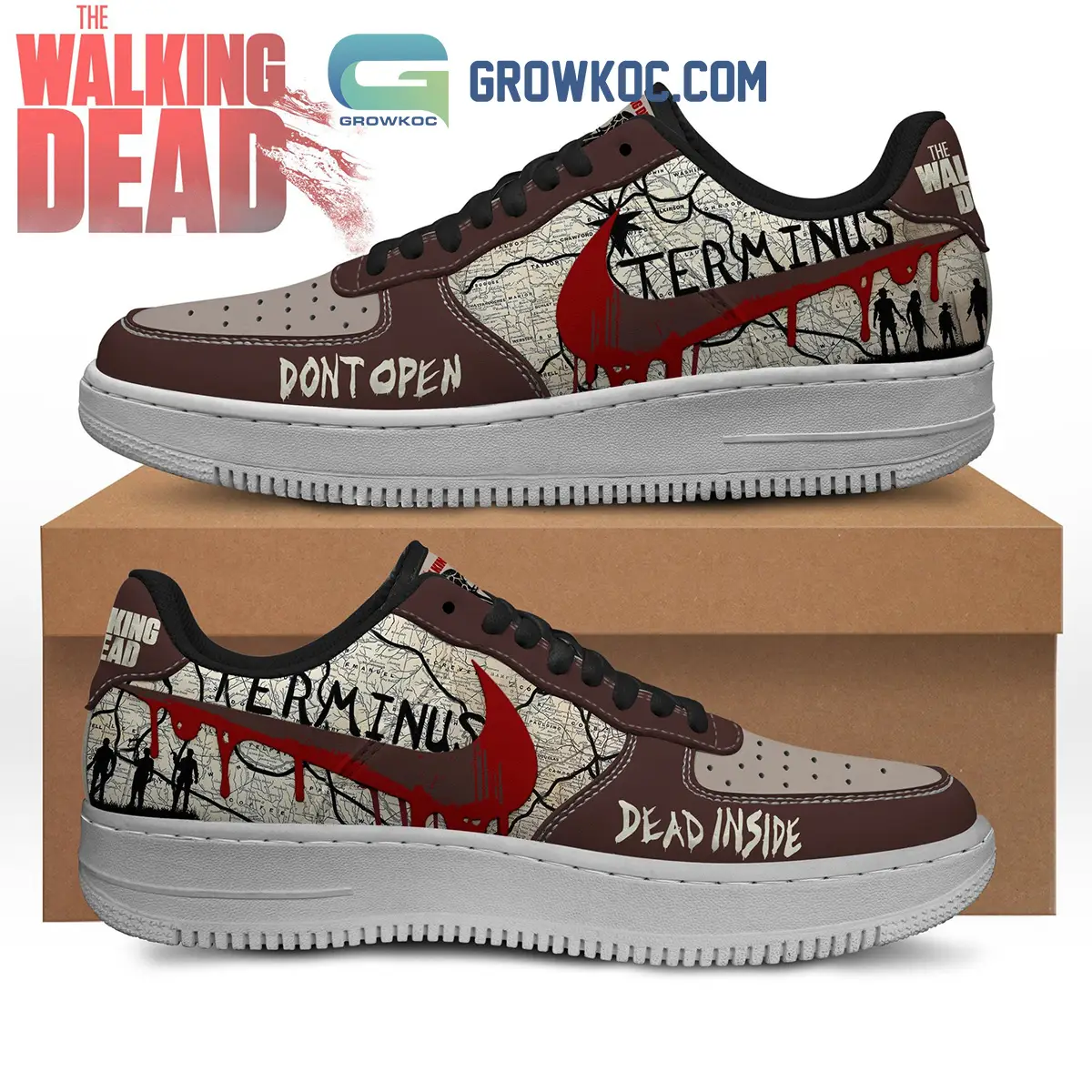 Don't Open Dead Inside The Walking Dead Fan Air Force 1 Shoes