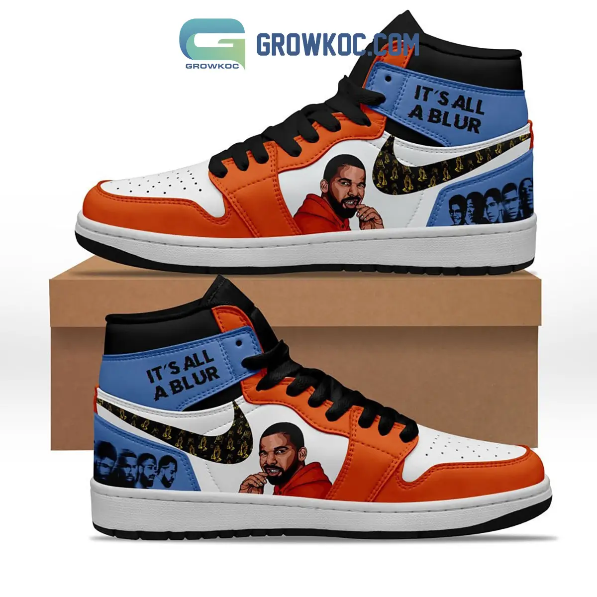 Drake It's All A Blur Air Jordan 1 Shoes
