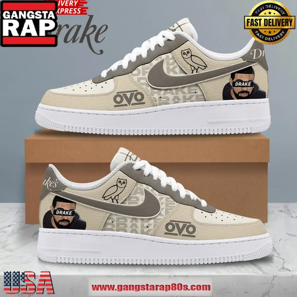 Drake OVO Nike New Edition Air Force 1 Sneakers Shoes Drake OVO Nike New Edition Air Force 1 Sneakers Shoes - Image 1