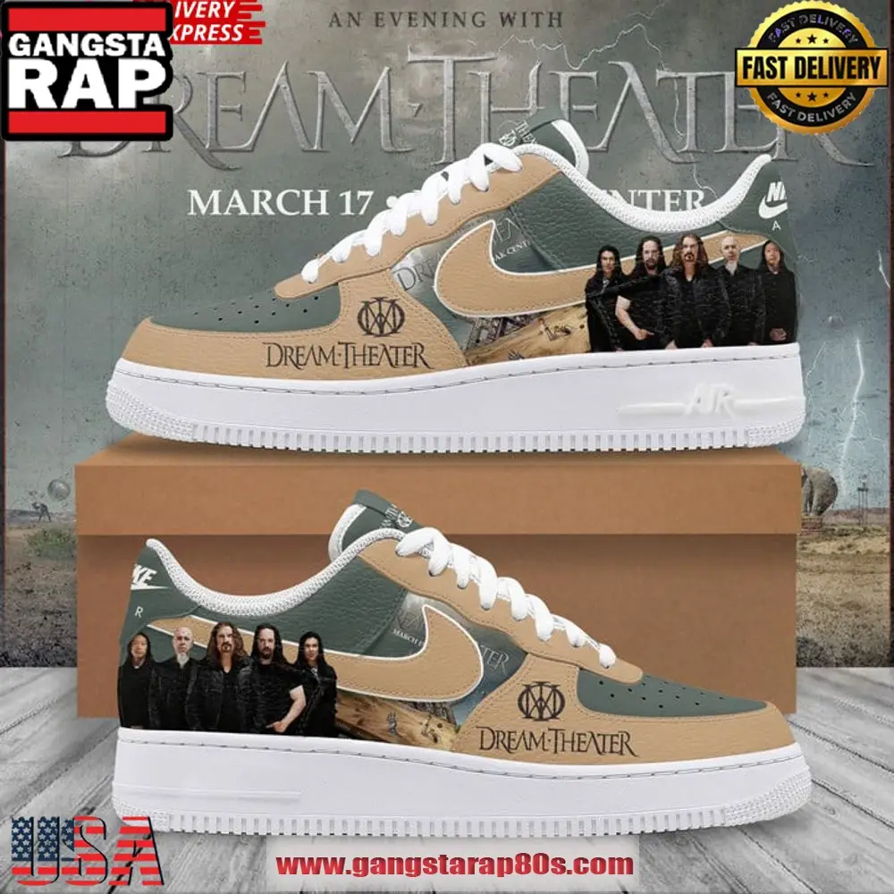 Dream Theater Limited Edition Air Force 1 Shoes Running Sneakers Dream Theater Limited Edition Air Force 1 Shoes Running Sneakers - Image 1