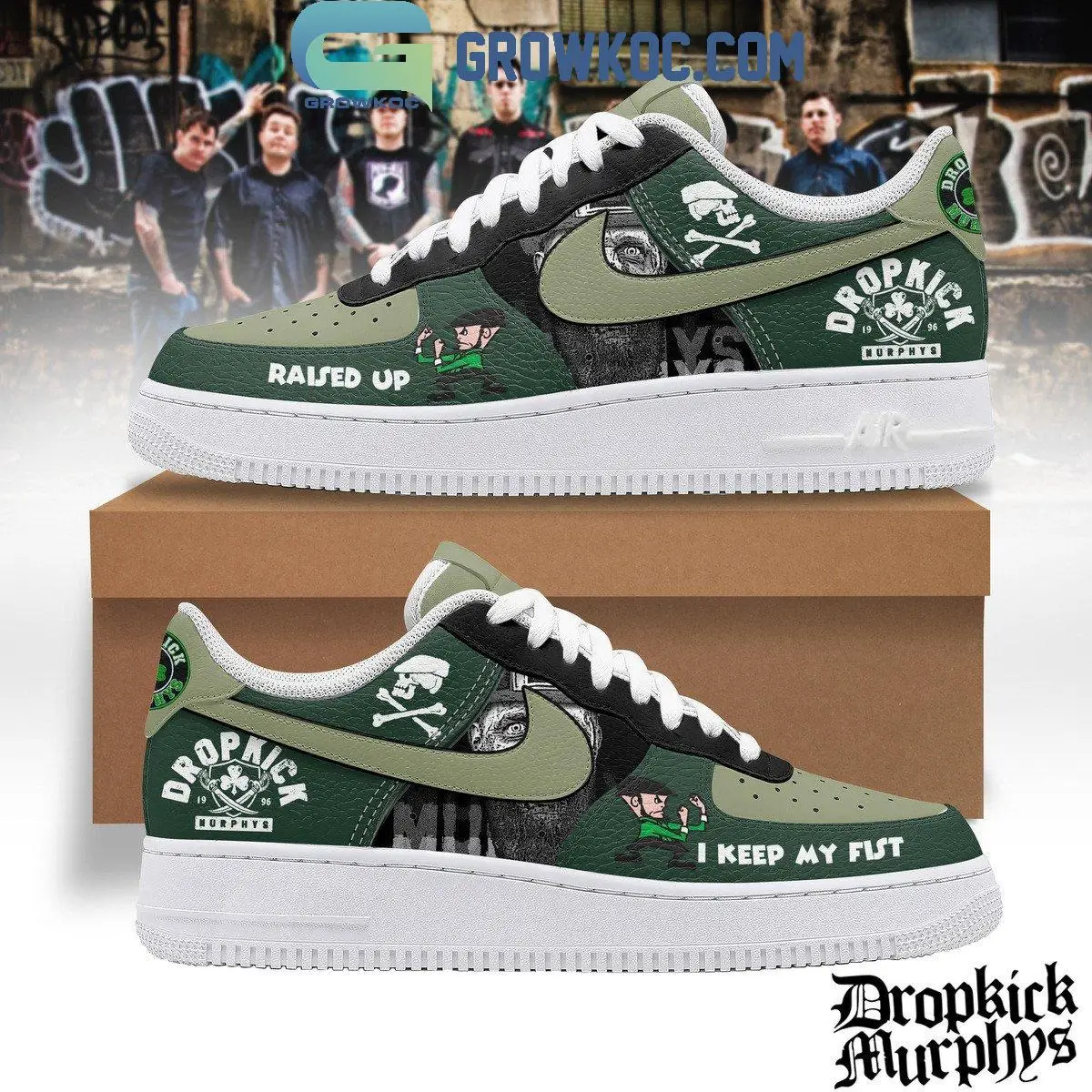 Dropkick Murphys I Keel My Fist Raised Air Force 1 Shoes