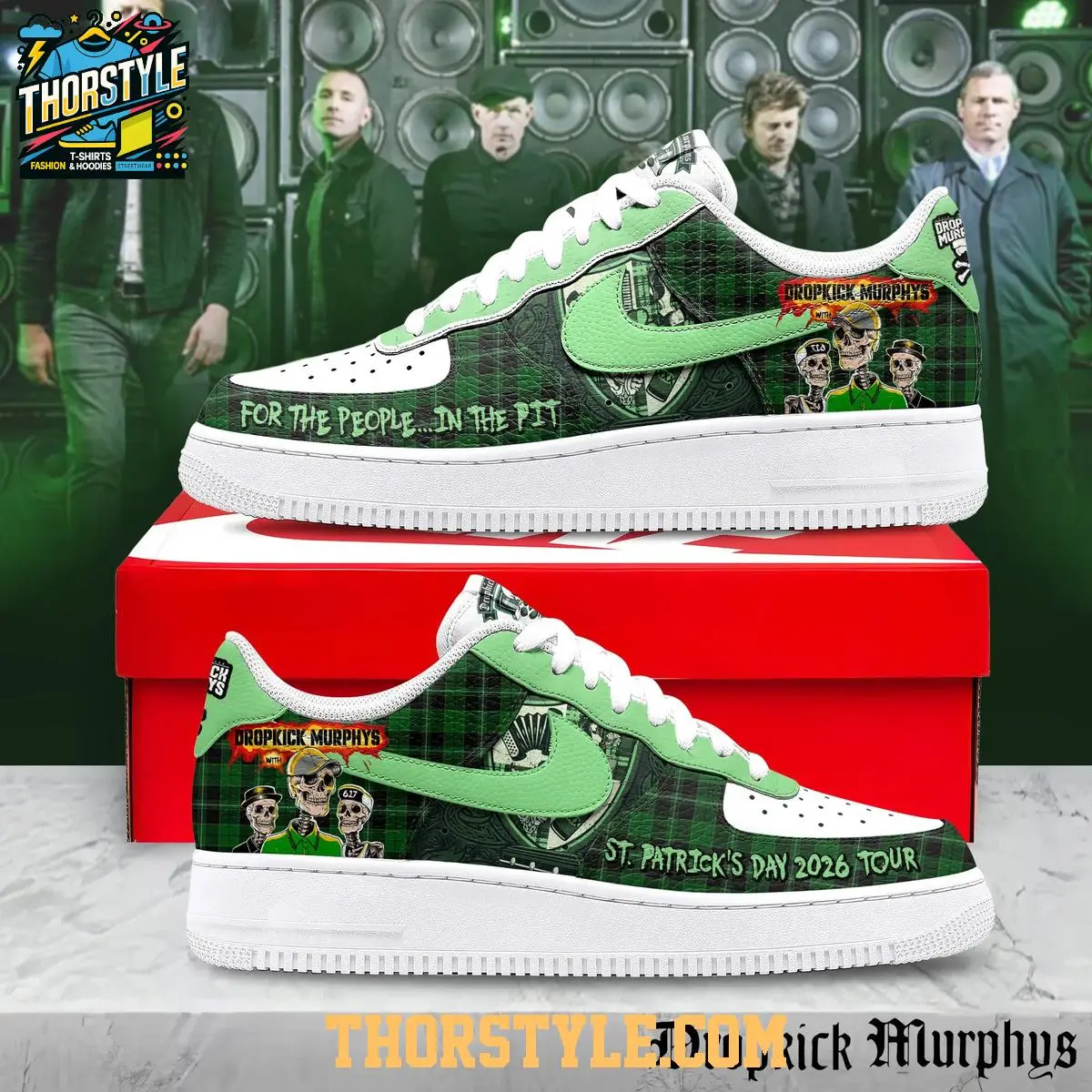 Dropkick Murphys St. Patrick's Day Tour 2026 Personalized Air Force 1 Shoes