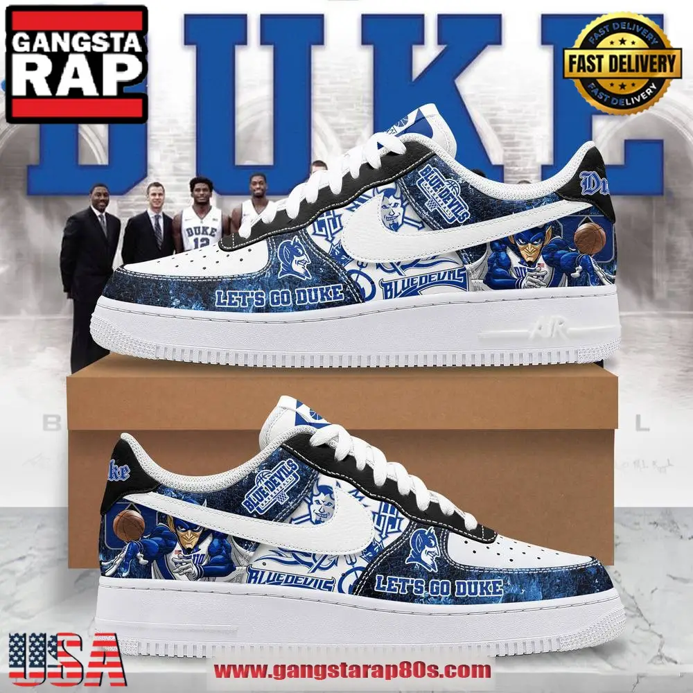 Duke Basketball Blue Devils Air Force 1 Running Sneakers Shoes