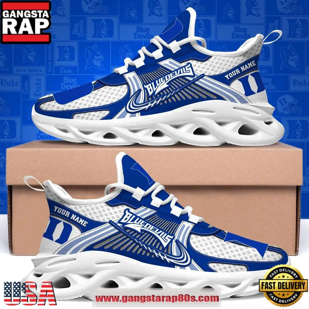 Duke Blue Devils Custom Name Clunky Sneaker Max Soul Shoes Duke Blue Devils Custom Name Clunky Sneaker Max Soul Shoes - Image 1
