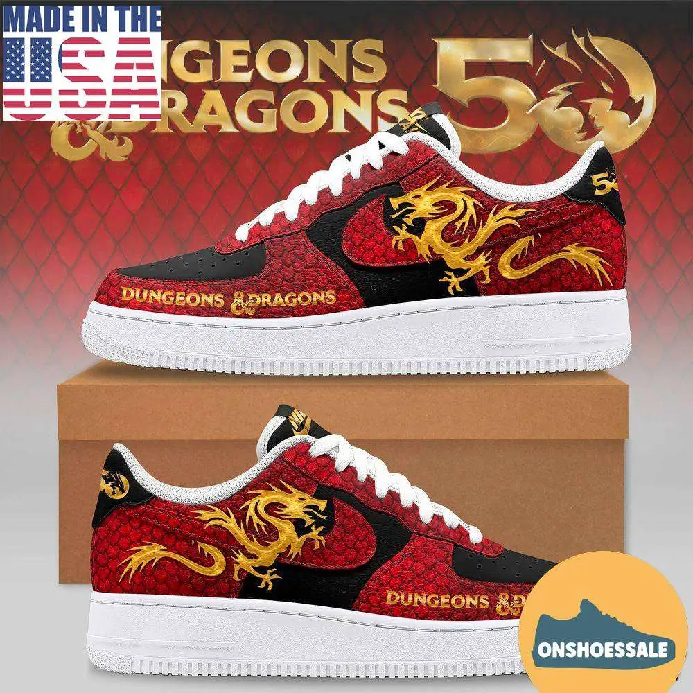 Dungeons & Dragons 50th Anniversary Air Force 1 Shoes, Gift For Fans - Best Gift Shoes