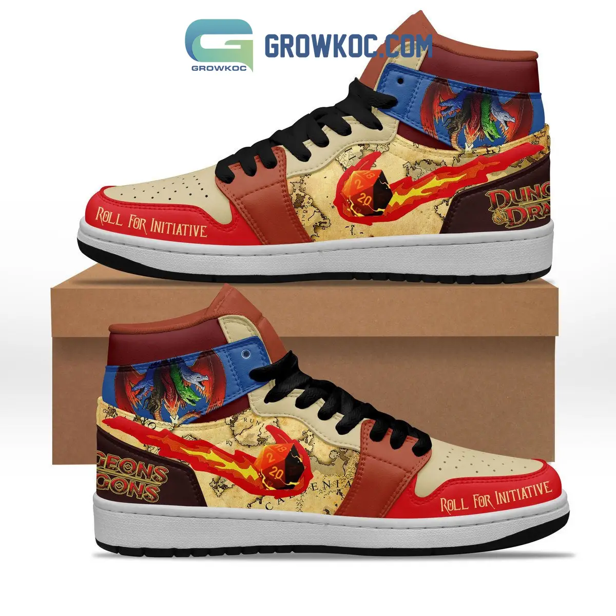 Dungeons & Dragons Fan Love Air Jordan 1 Shoes
