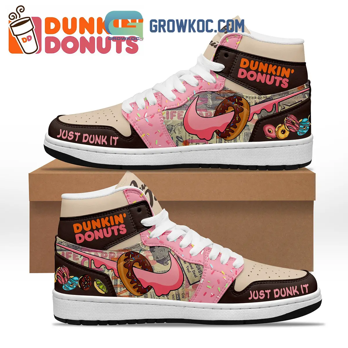 Dunkin' Donuts Just Dunk It Air Jordan 1 Shoes