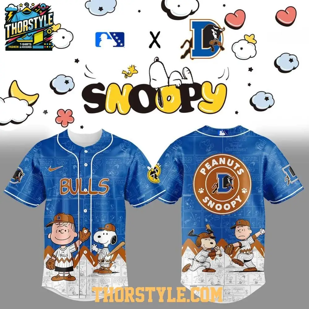 Durham Bulls Peanuts Night 2026 Snoopy Game Baseball Jersey