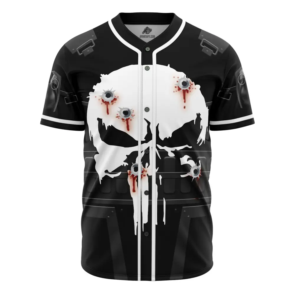 Edgy Skull Baseball Jersey - Bold Graphic Design, Perfect For Streetwear And Fans, Unisex Sizes Available