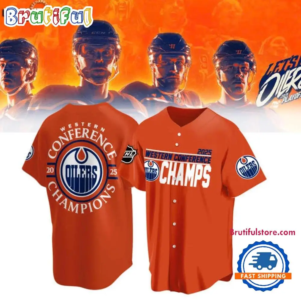 Edmonton Oilers 2025 Western Conference Champions Limited Edition Jersey Shirt Edmonton Oilers 2025 Western Conference Champions Limited Edition Jersey Shirt - Image 1