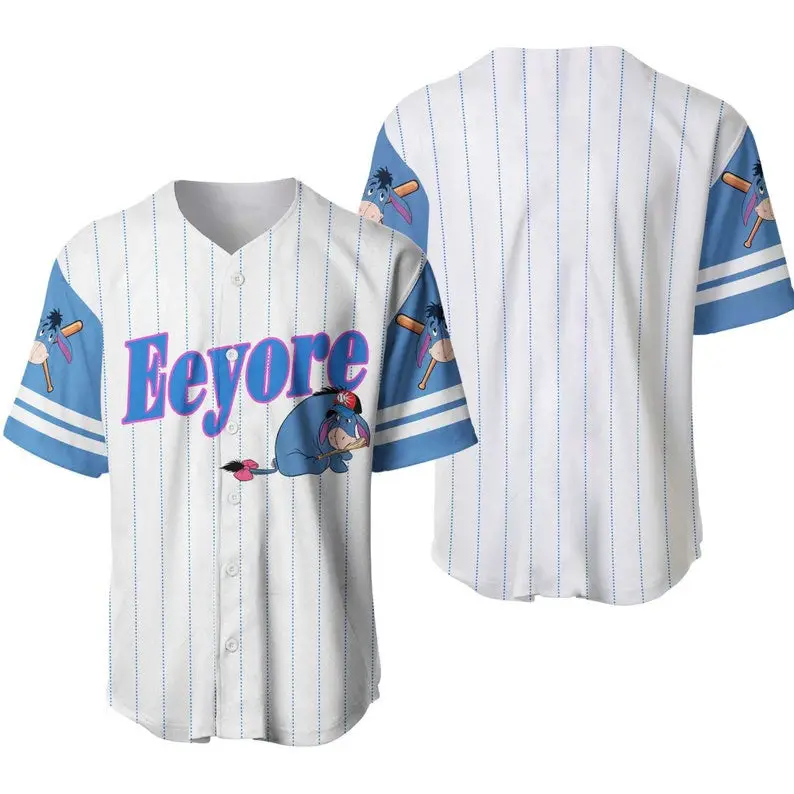 Eeyore Baseball Jersey - Cute Cartoon Style Sports Shirt For Fans