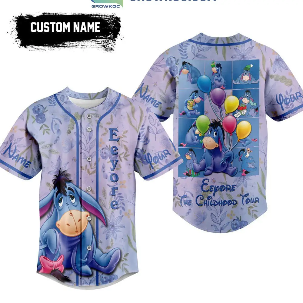 Eeyore The Childhood Tour Personalized Baseball Jersey