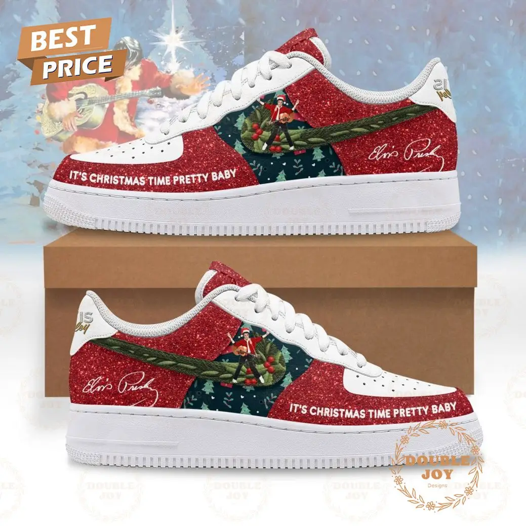 Elvis Presley It's Christmas Time Pretty Baby Air Force 1 Sneakers