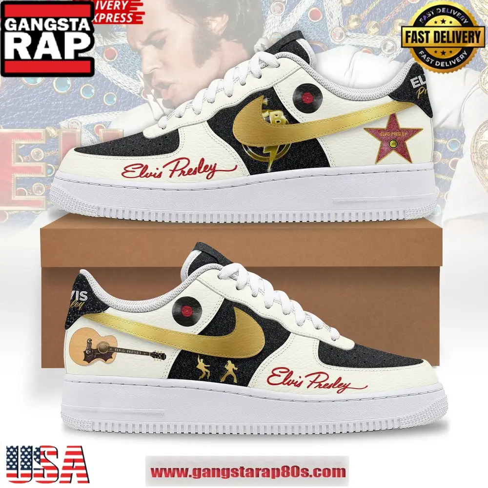Elvis Presley King of Rock and Roll Air Force 1 Running Sneakers Shoes