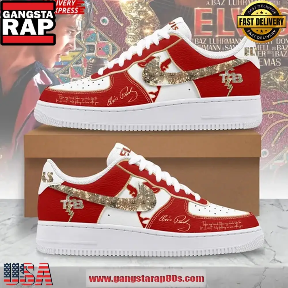 Elvis Presley King of Rock Luxury Edition Nike Air Force 1 Sneakers Shoes