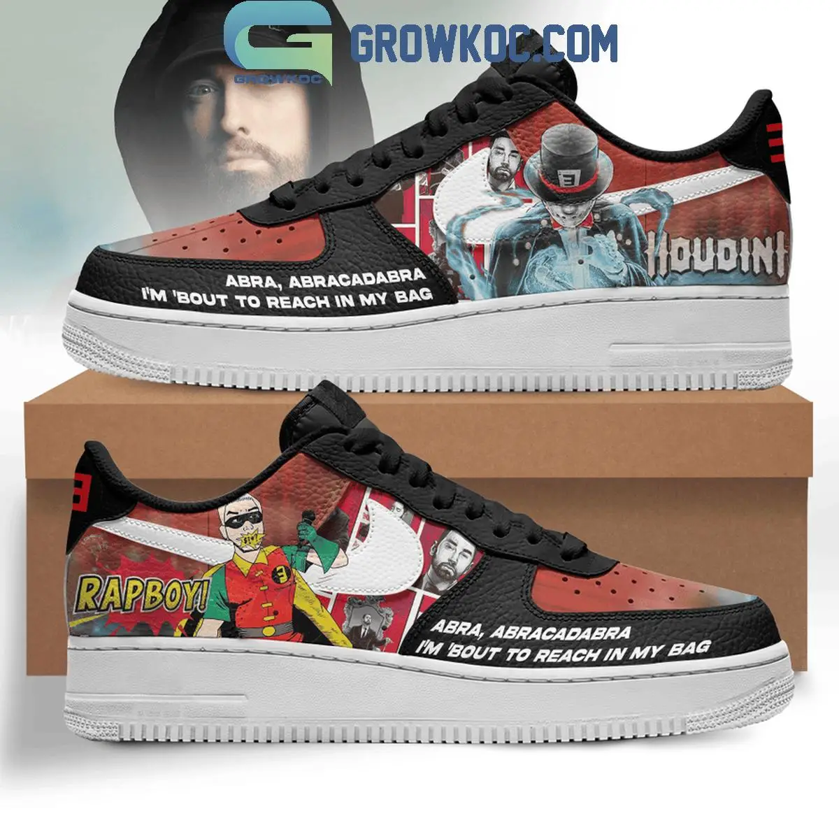 Eminem Abracadabraa I'm 'Bout To Reach My Bag Houdini Air Force 1 Shoes