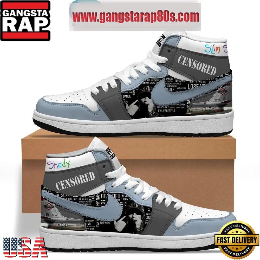 Eminem Censored The Death Of Slim Shady Air Jordan 1 Sneakers Shoes