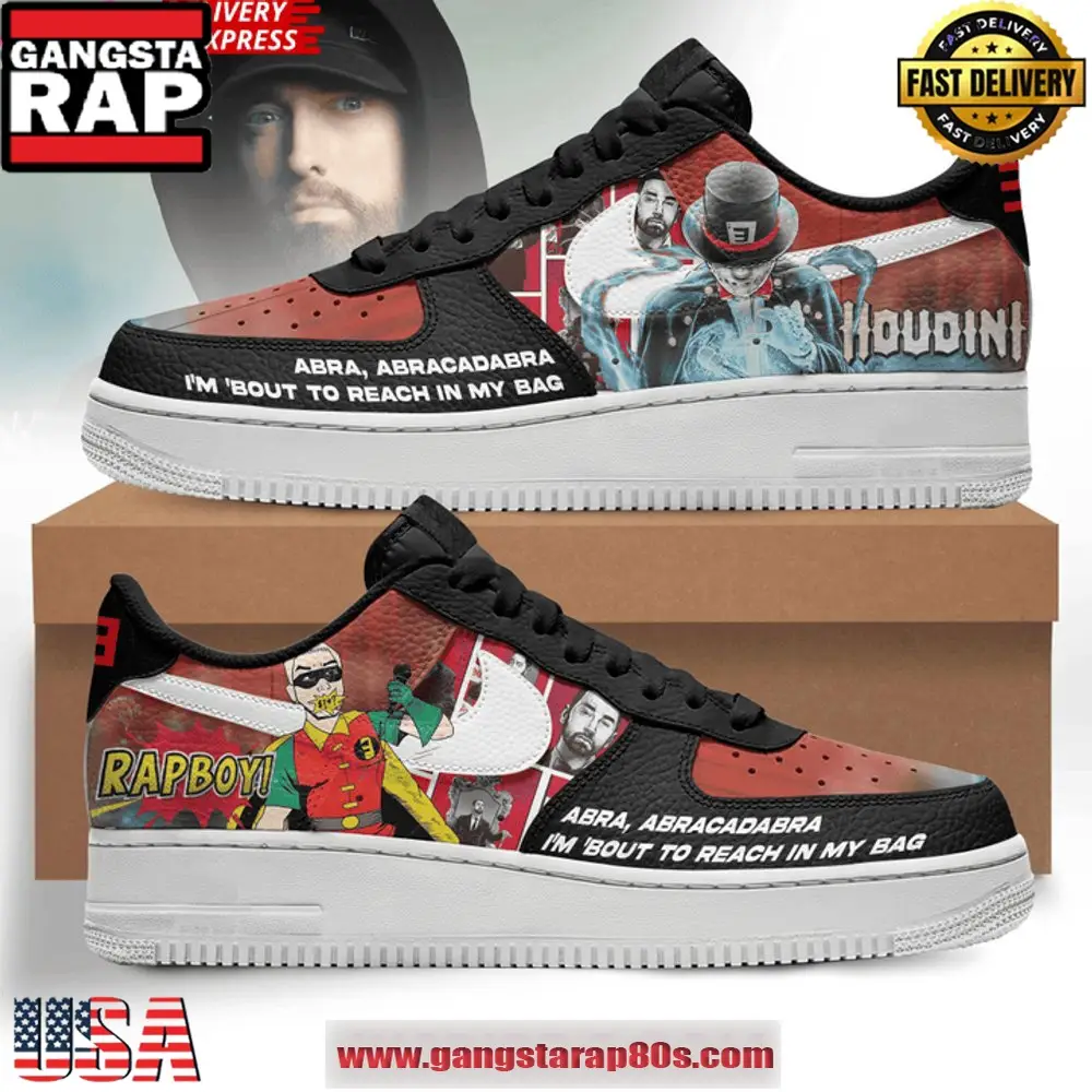 Eminem Houdini Slim Shady Is Back Air Force 1 Running Sneakers Shoes